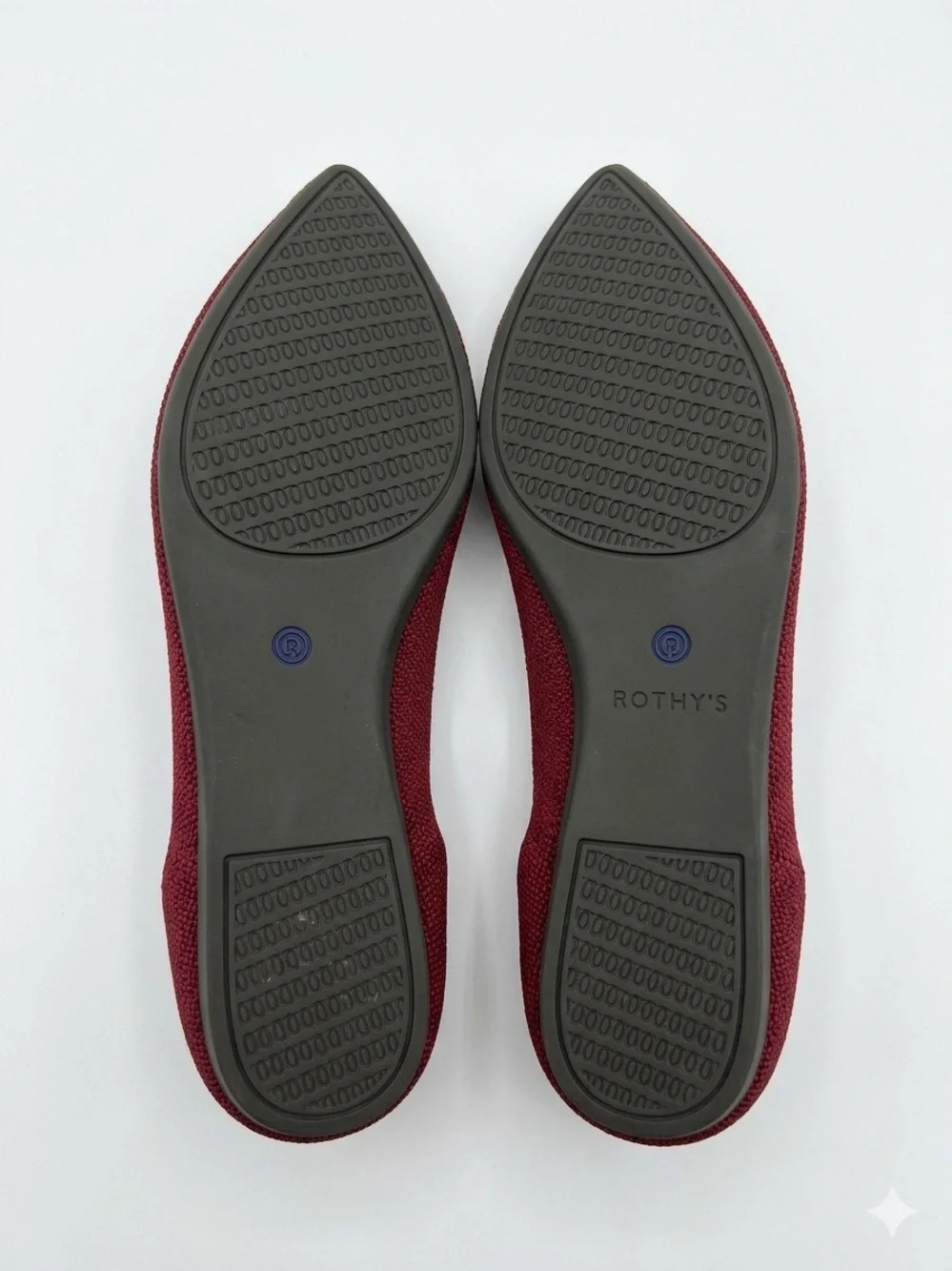 Rothy's Burgundy Pointed Knit Flat